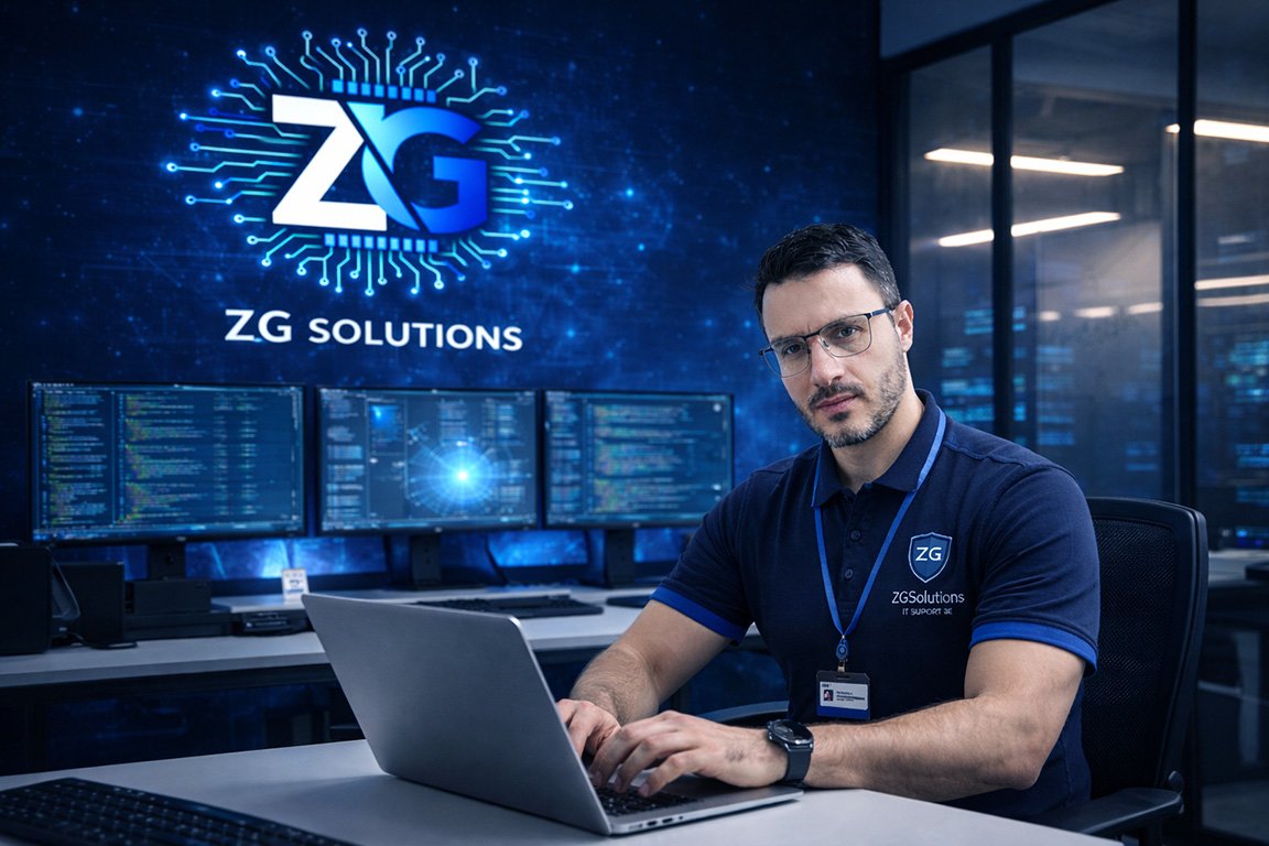 Équipe ZG SOLUTIONS - techniciens informatiques professionnels en Province de Liège, Luxembourg et Ardennes